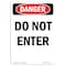 Signmission OSHA Sign, 10" Height, Rigid Plastic, Portrait Do Not Enter, Portrait, V-1132 OS-DS-P-710-V-1132 - alternate 1